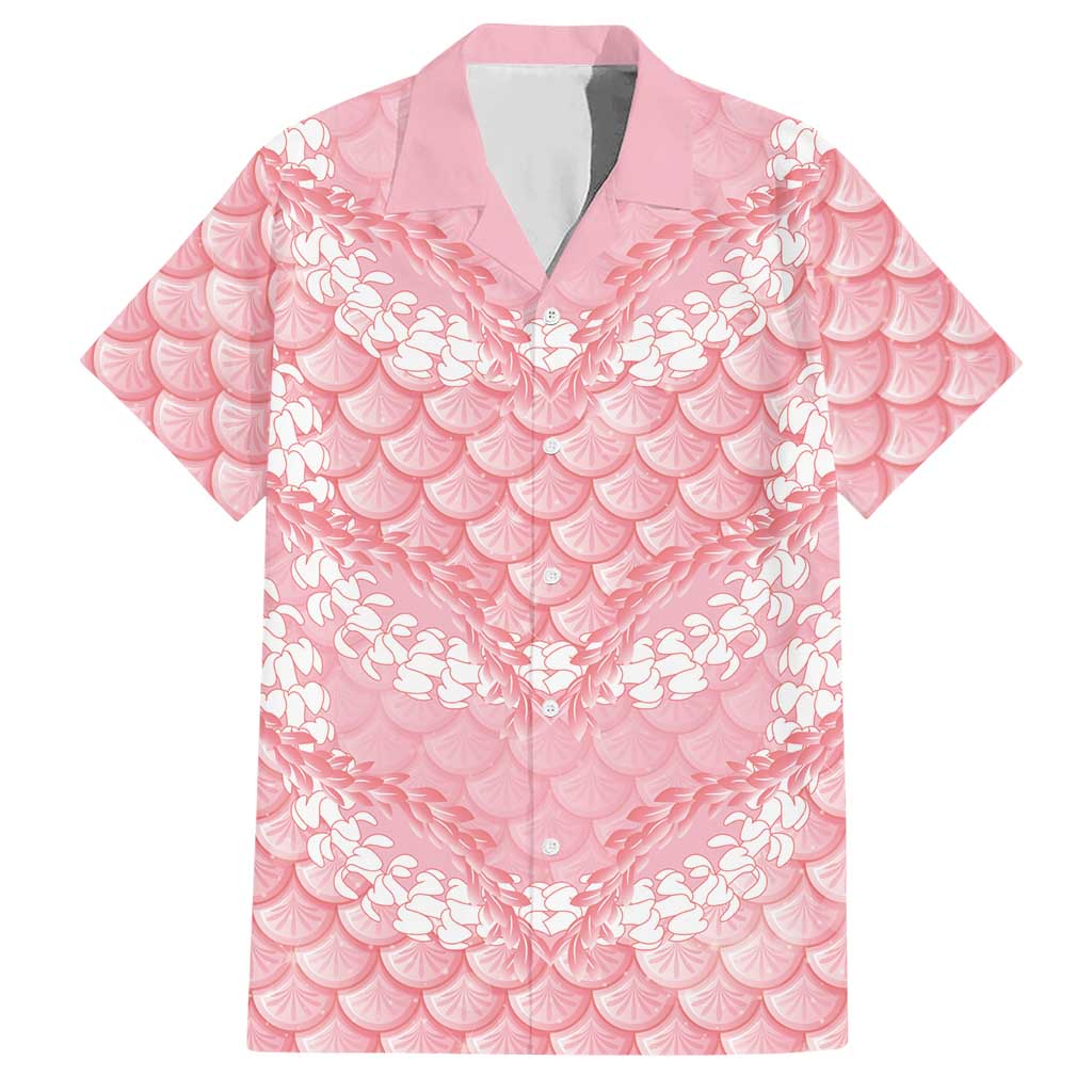 Soft Pink Mermaid Puakenikeni Maile Lei Hawaiian Shirt LT01 Pink - Polynesian Pride