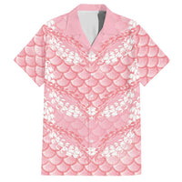 Soft Pink Mermaid Puakenikeni Maile Lei Hawaiian Shirt LT01 Pink - Polynesian Pride