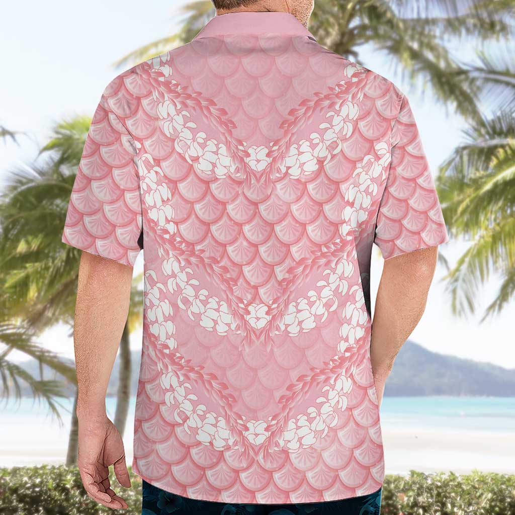 Soft Pink Mermaid Puakenikeni Maile Lei Hawaiian Shirt LT01 - Polynesian Pride