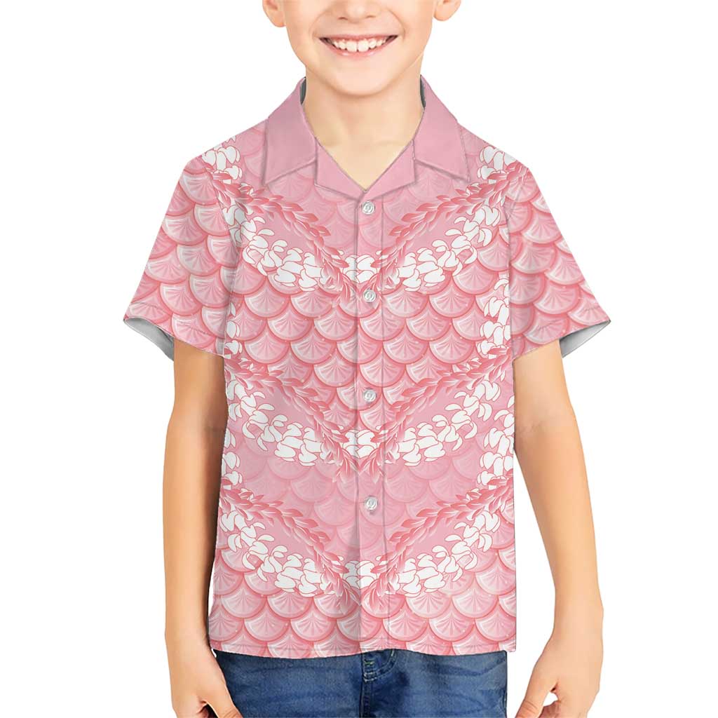 Soft Pink Mermaid Puakenikeni Maile Lei Hawaiian Shirt LT01 - Polynesian Pride