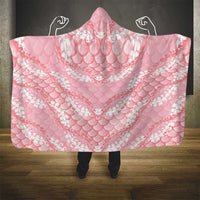 Soft Pink Mermaid Puakenikeni Maile Lei Hooded Blanket LT01 - Polynesian Pride