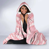 Soft Pink Mermaid Puakenikeni Maile Lei Hooded Blanket LT01 - Polynesian Pride
