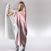 Soft Pink Mermaid Puakenikeni Maile Lei Hooded Blanket LT01 - Polynesian Pride