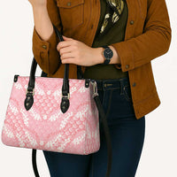 Soft Pink Mermaid Puakenikeni Maile Lei Leather Bag LT01 - Polynesian Pride