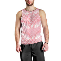 Soft Pink Mermaid Puakenikeni Maile Lei Men Tank Top LT01 - Polynesian Pride