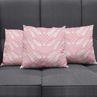 Soft Pink Mermaid Puakenikeni Maile Lei Pillow Cover LT01 - Polynesian Pride