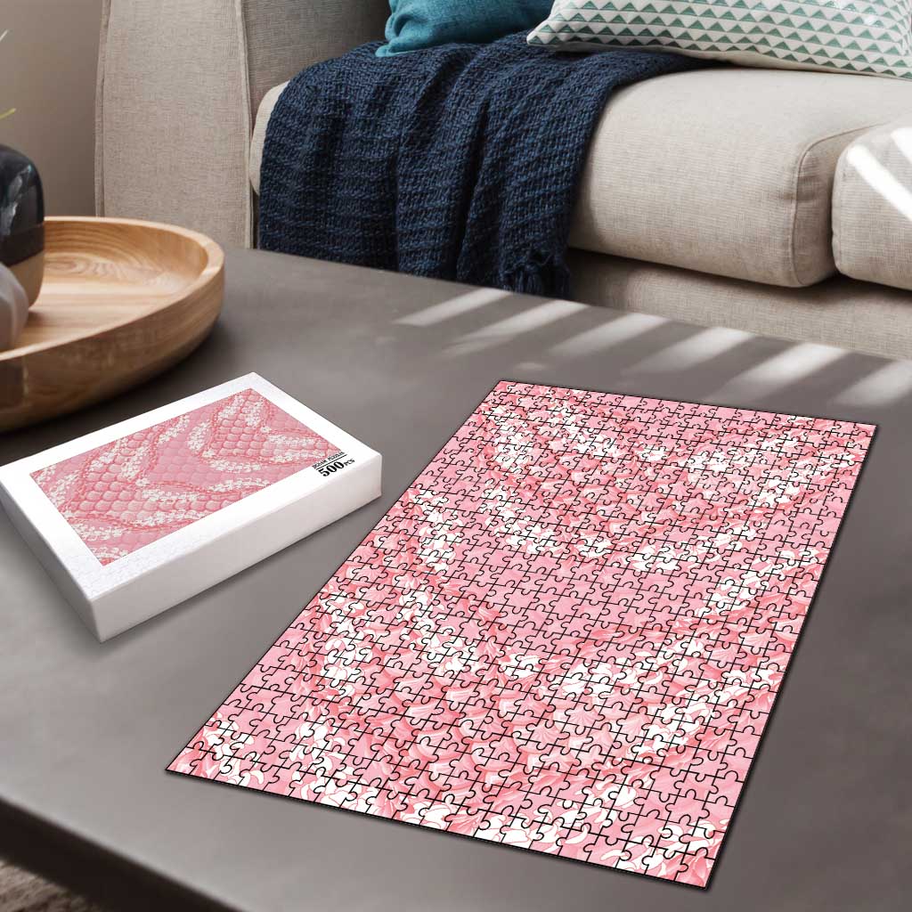 Soft Pink Mermaid Puakenikeni Maile Lei Puzzle