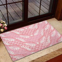 Soft Pink Mermaid Puakenikeni Maile Lei Rubber Doormat LT01 - Polynesian Pride