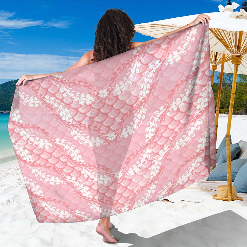 Soft Pink Mermaid Puakenikeni Maile Lei Sarong LT01 One Size 44 x 66 inches Pink - Polynesian Pride