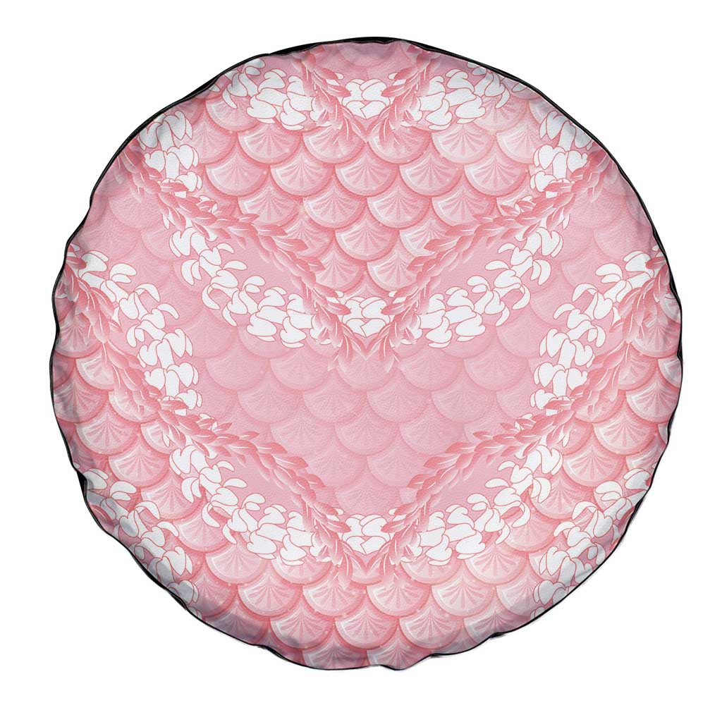 Soft Pink Mermaid Puakenikeni Maile Lei Spare Tire Cover LT01 - Polynesian Pride