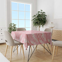 Soft Pink Mermaid Puakenikeni Maile Lei Tablecloth