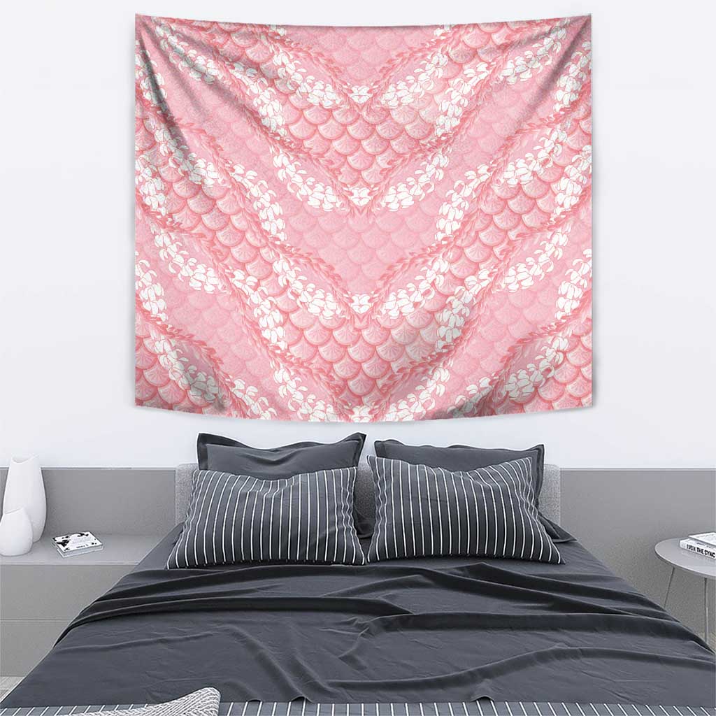 Soft Pink Mermaid Puakenikeni Maile Lei Tapestry LT01 - Polynesian Pride