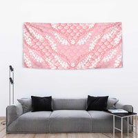 Soft Pink Mermaid Puakenikeni Maile Lei Tapestry LT01 - Polynesian Pride