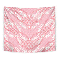 Soft Pink Mermaid Puakenikeni Maile Lei Tapestry LT01 - Polynesian Pride
