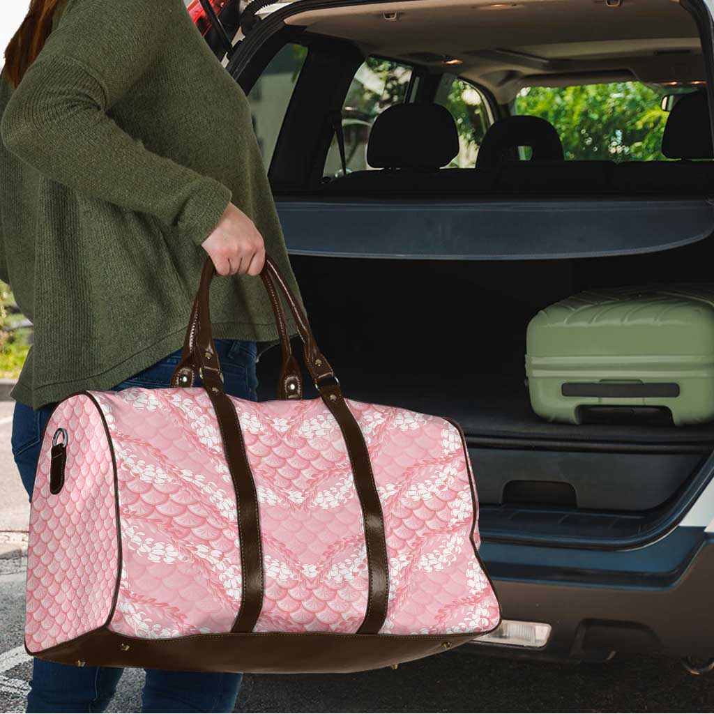 Soft Pink Mermaid Puakenikeni Maile Lei Travel Bag LT01 - Polynesian Pride
