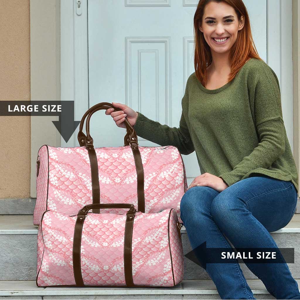 Soft Pink Mermaid Puakenikeni Maile Lei Travel Bag LT01 - Polynesian Pride