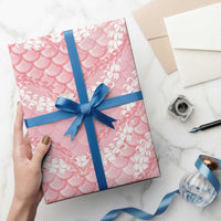 Soft Pink Mermaid Puakenikeni Maile Lei Wrapping Paper LT01 - Polynesian Pride