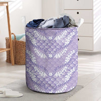 Lilac Mermaid Puakenikeni Maile Lei Laundry Basket