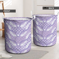 Lilac Mermaid Puakenikeni Maile Lei Laundry Basket