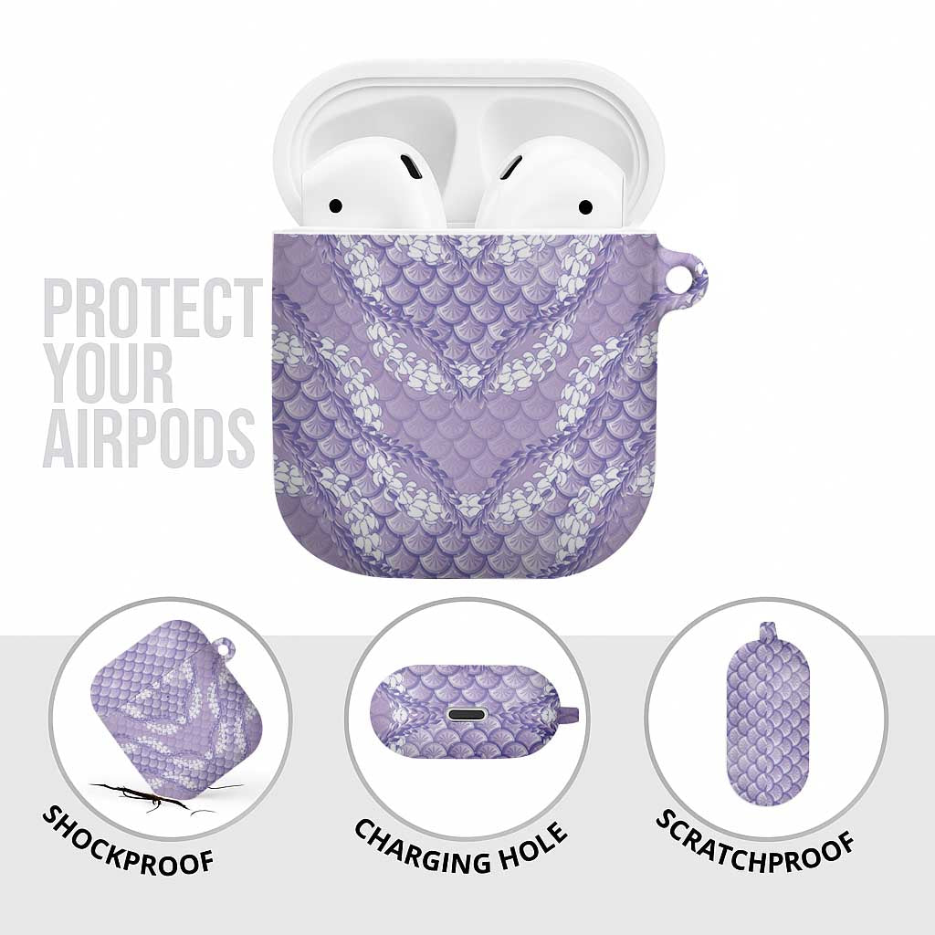 Lilac Mermaid Puakenikeni Maile Lei AirPods Case LT01 - Polynesian Pride