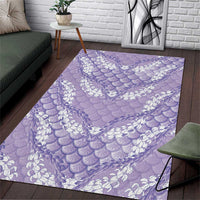 Lilac Mermaid Puakenikeni Maile Lei Area Rug LT01 Purple - Polynesian Pride