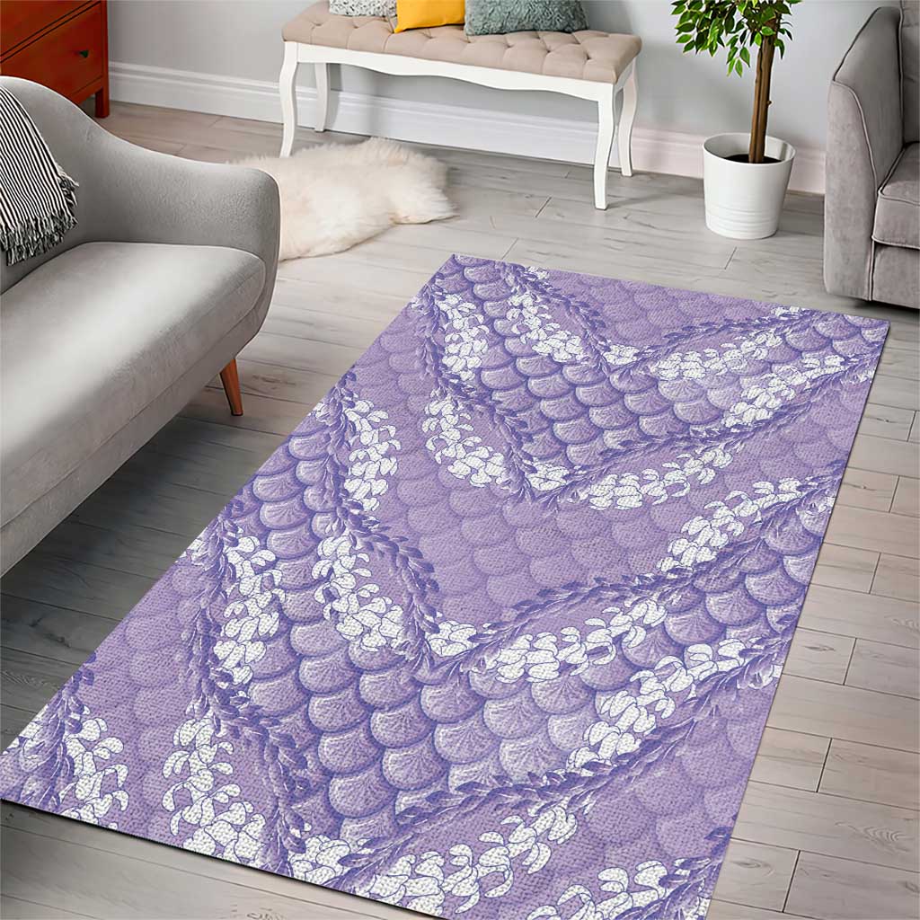 Lilac Mermaid Puakenikeni Maile Lei Area Rug LT01 - Polynesian Pride