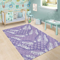 Lilac Mermaid Puakenikeni Maile Lei Area Rug LT01 - Polynesian Pride