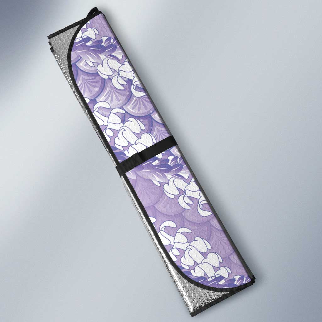 Lilac Mermaid Puakenikeni Maile Lei Auto Sun Shade LT01 - Polynesian Pride