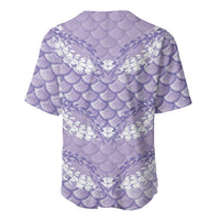 Lilac Mermaid Puakenikeni Maile Lei Baseball Jersey LT01 - Polynesian Pride