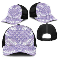Lilac Mermaid Puakenikeni Maile Lei Baseball Net Cap LT01 - Polynesian Pride