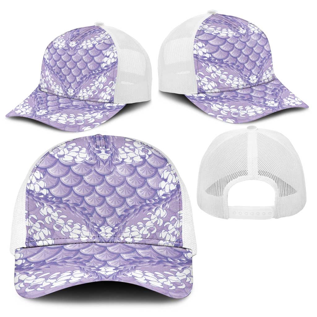 Lilac Mermaid Puakenikeni Maile Lei Baseball Net Cap LT01 - Polynesian Pride
