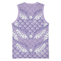 Lilac Mermaid Puakenikeni Maile Lei Basketball Jersey LT01 - Polynesian Pride
