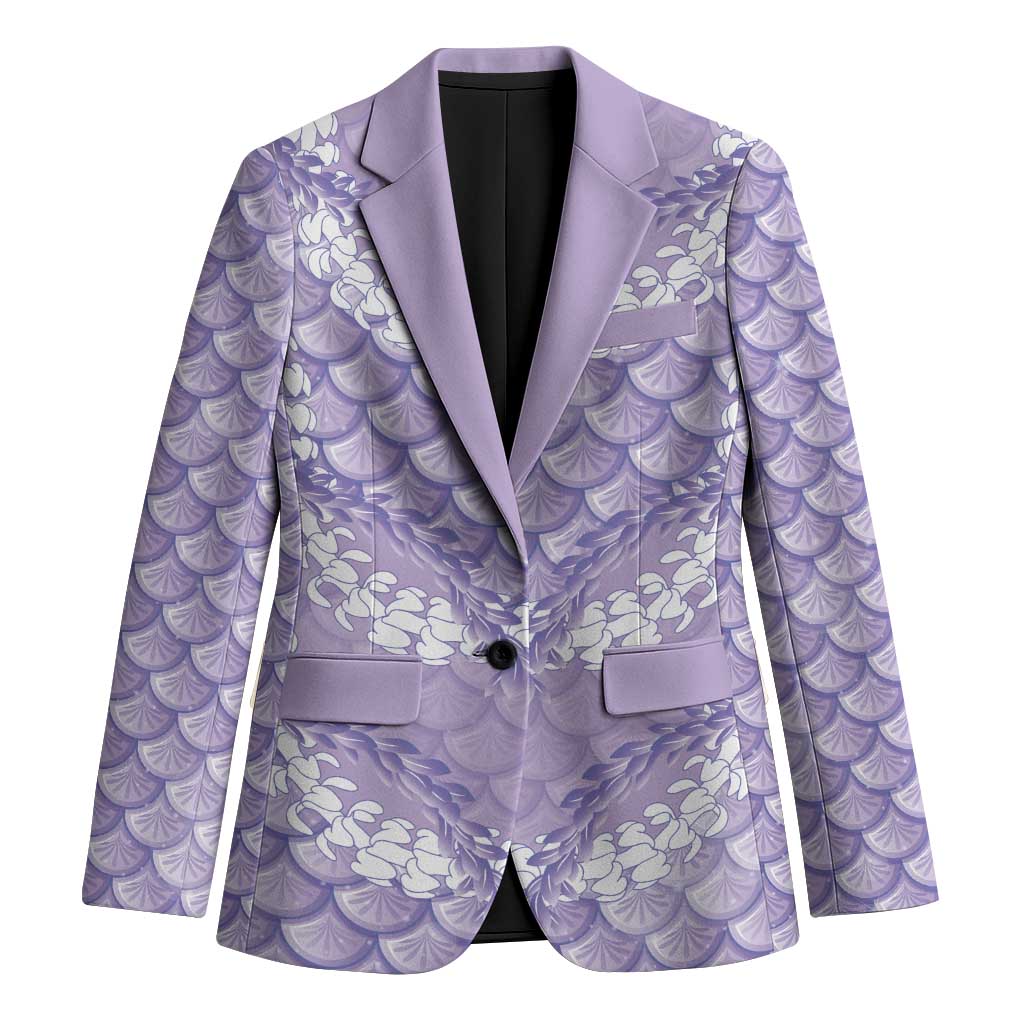 Lilac Mermaid Puakenikeni Maile Lei Blazer