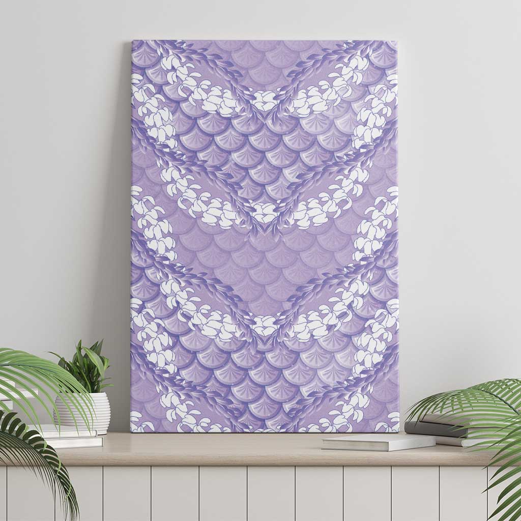 Lilac Mermaid Puakenikeni Maile Lei Canvas Wall Art