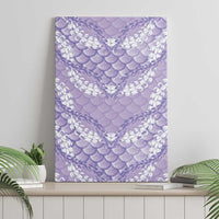 Lilac Mermaid Puakenikeni Maile Lei Canvas Wall Art