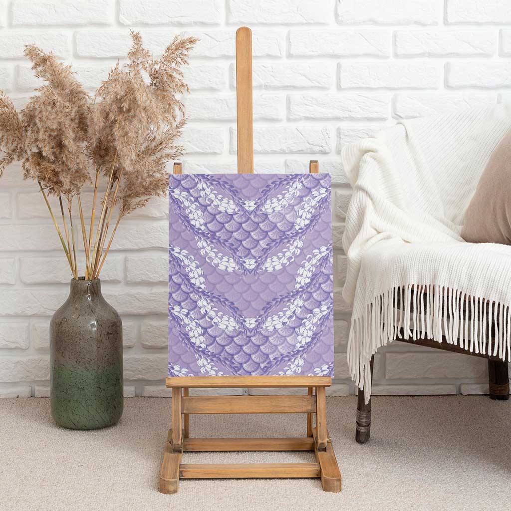 Lilac Mermaid Puakenikeni Maile Lei Canvas Wall Art