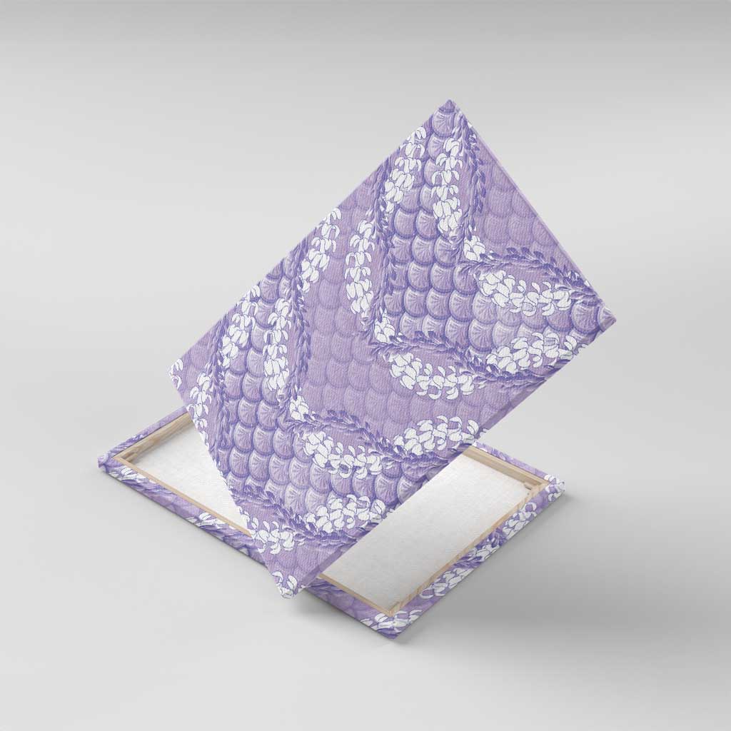 Lilac Mermaid Puakenikeni Maile Lei Canvas Wall Art