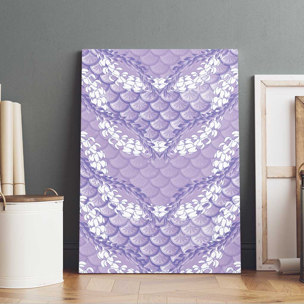 Lilac Mermaid Puakenikeni Maile Lei Canvas Wall Art