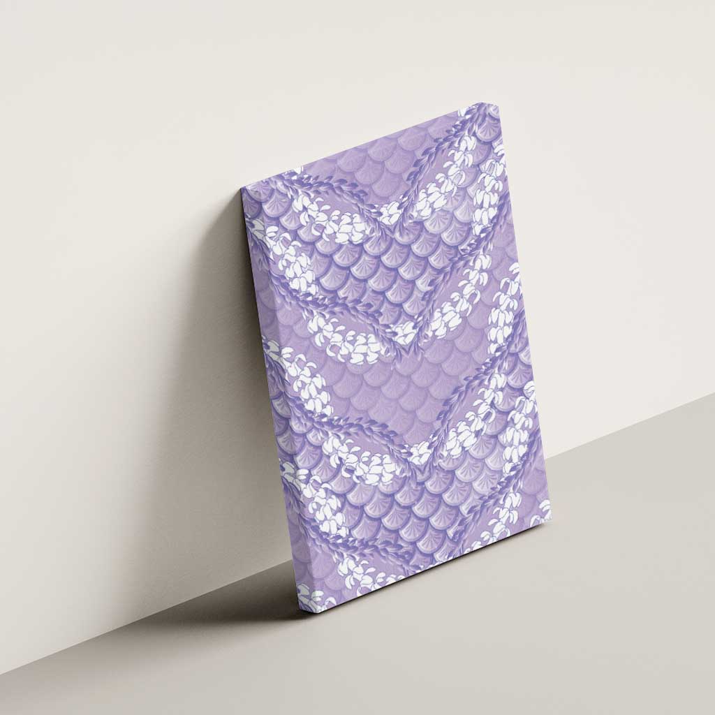 Lilac Mermaid Puakenikeni Maile Lei Canvas Wall Art