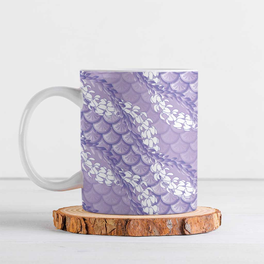 Lilac Mermaid Puakenikeni Maile Lei Ceramic Mug LT01 Purple - Polynesian Pride