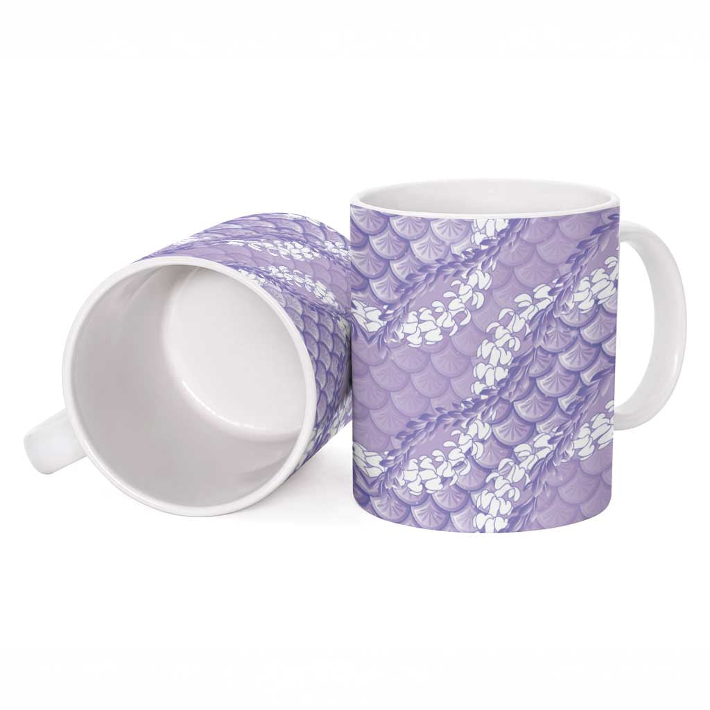 Lilac Mermaid Puakenikeni Maile Lei Ceramic Mug LT01 - Polynesian Pride