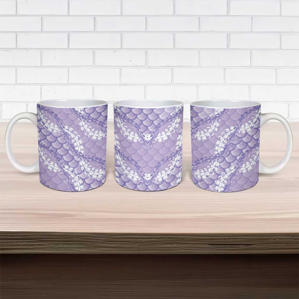 Lilac Mermaid Puakenikeni Maile Lei Ceramic Mug LT01 - Polynesian Pride