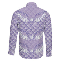 Lilac Mermaid Puakenikeni Maile Lei Family Matching Puletasi and Hawaiian Shirt
