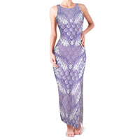 Lilac Mermaid Puakenikeni Maile Lei Family Matching Tank Maxi Dress and Hawaiian Shirt