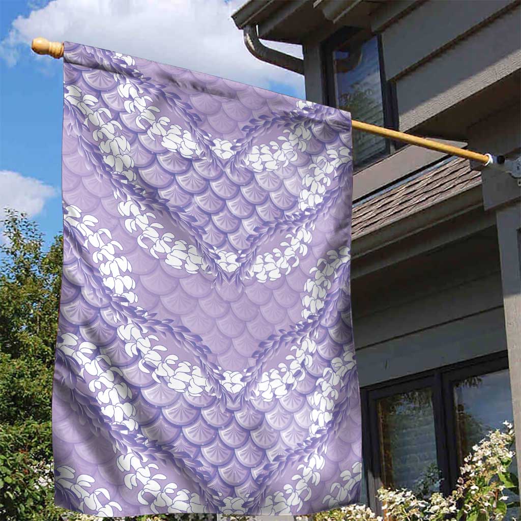 Lilac Mermaid Puakenikeni Maile Lei Garden Flag LT01 - Polynesian Pride