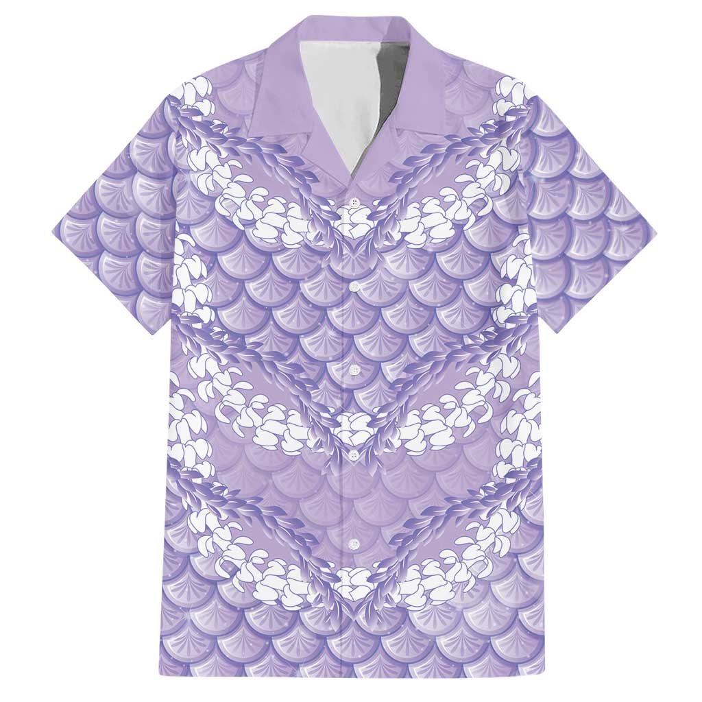 Lilac Mermaid Puakenikeni Maile Lei Hawaiian Shirt LT01 Purple - Polynesian Pride