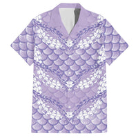 Lilac Mermaid Puakenikeni Maile Lei Hawaiian Shirt LT01 Purple - Polynesian Pride