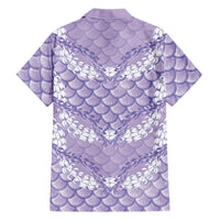 Lilac Mermaid Puakenikeni Maile Lei Hawaiian Shirt LT01 - Polynesian Pride