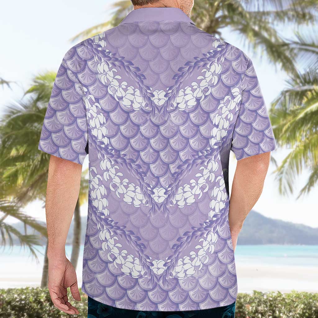 Lilac Mermaid Puakenikeni Maile Lei Hawaiian Shirt LT01 - Polynesian Pride