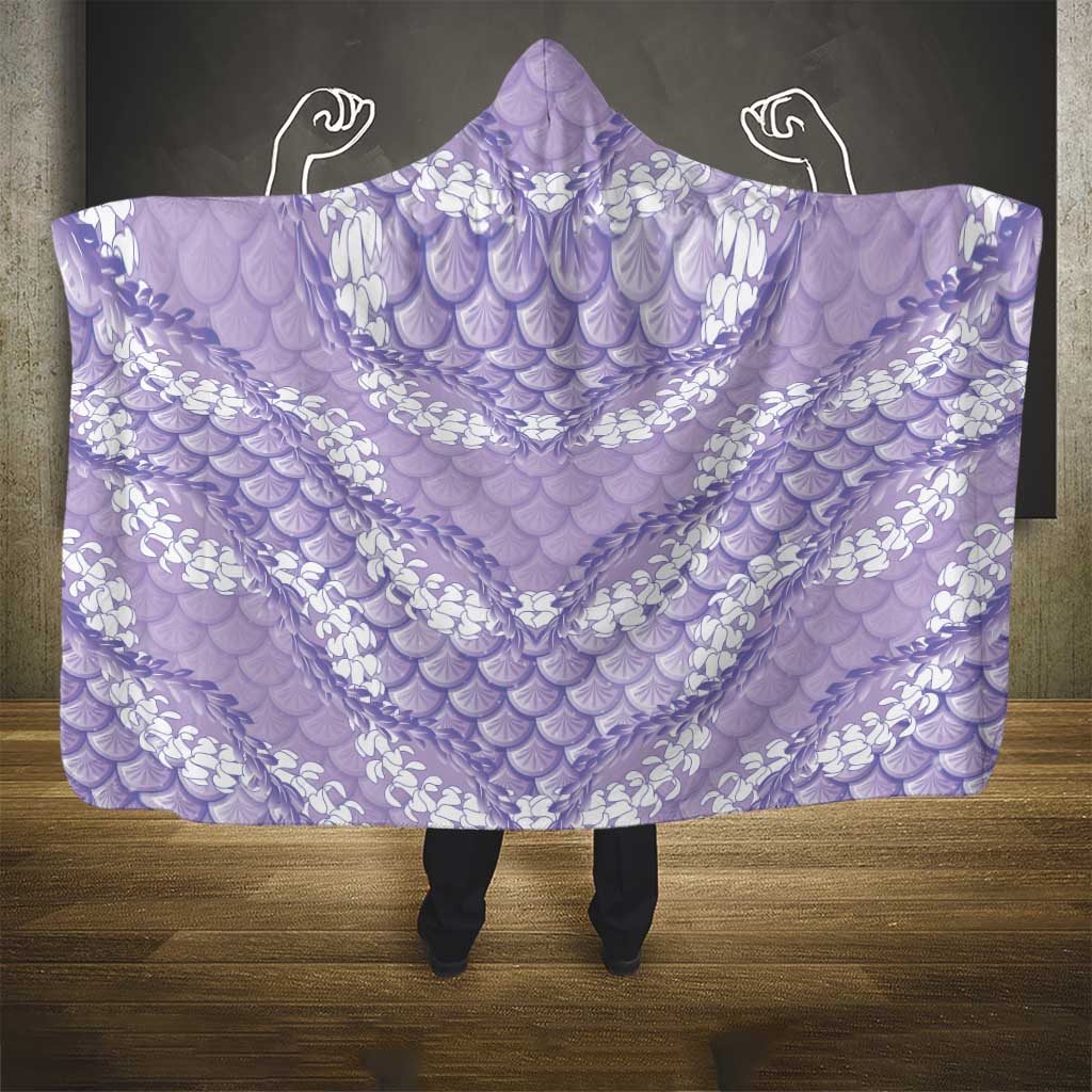 Lilac Mermaid Puakenikeni Maile Lei Hooded Blanket LT01 - Polynesian Pride